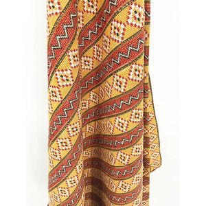 Vintage 60s 70s Striped Multicolor Knit Polyester Fabric Size 64" x 37"